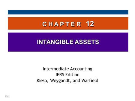 C H A P T E R 12 INTANGIBLE ASSETS
