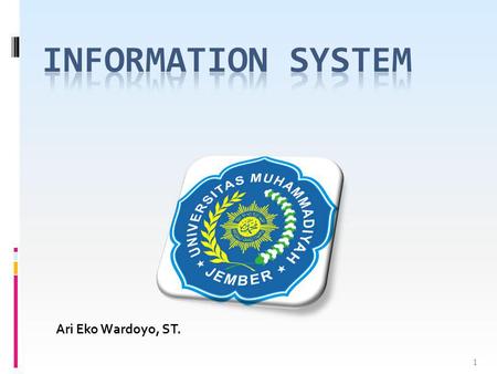 Information System Ari Eko Wardoyo, ST..