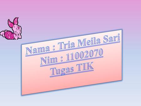 Nama : Tria Meila Sari Nim : 11002070 Tugas TIK.