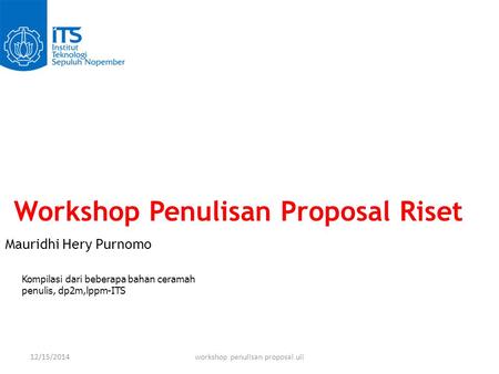 workshop penulisan proposal uii