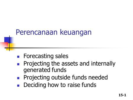 Perencanaan keuangan Forecasting sales