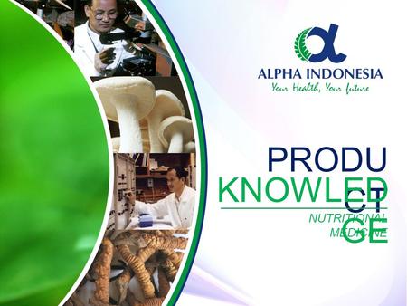 PRODUCT KNOWLEDGE NUTRITIONAL MEDICINE.
