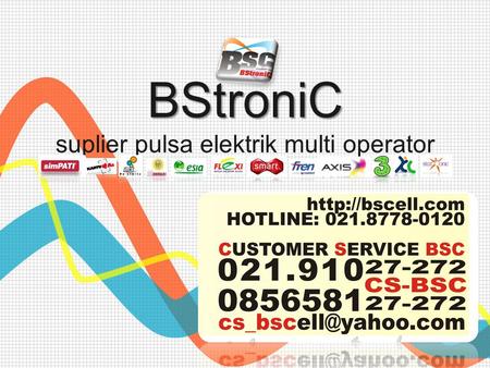 BStroniC BStroniC suplier pulsa elektrik multi operator.