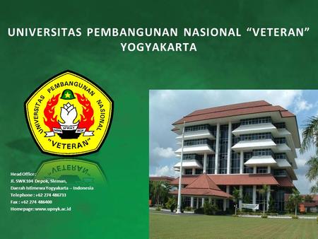Universitas PembangunaN Nasional “Veteran” yogyakarta