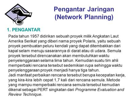 Pengantar Jaringan (Network Planning)