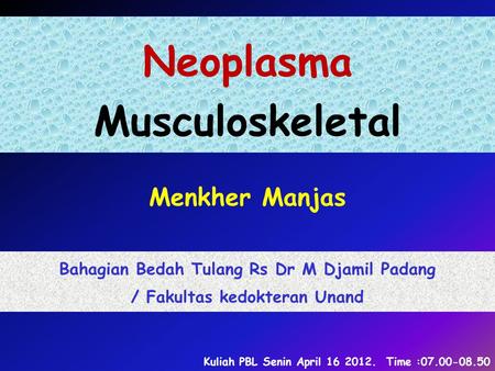 Neoplasma Musculoskeletal
