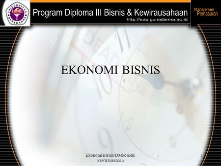 Ekonomi Bisnis/D3ekonomi kewirausahaan