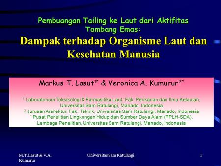 Dampak terhadap Organisme Laut dan Kesehatan Manusia