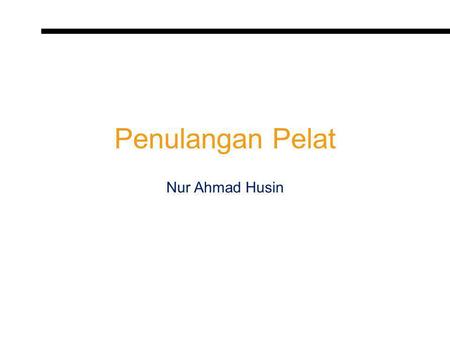 Penulangan Pelat Nur Ahmad Husin.
