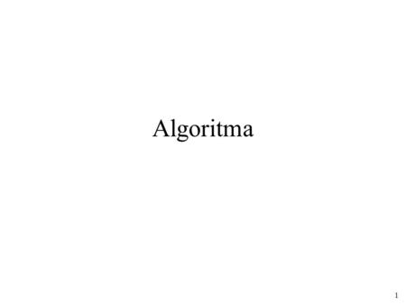 Algoritma.