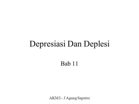Depresiasi Dan Deplesi