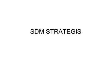 SDM STRATEGIS.