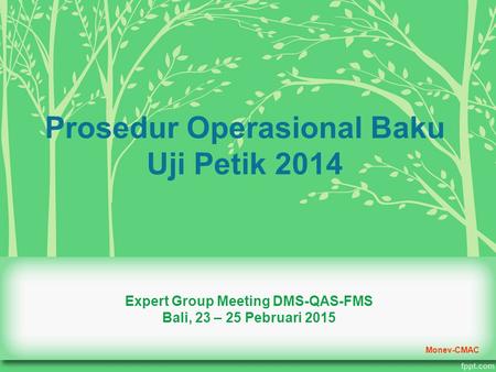 Prosedur Operasional Baku Uji Petik 2014