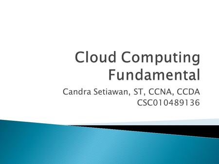 Cloud Computing Fundamental
