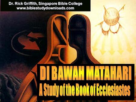 Cover DI BAWAH MATAHARI A Study of the Book of Ecclesiastes