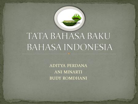 TATA BAHASA BAKU BAHASA INDONESIA