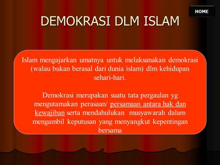 HOME DEMOKRASI DLM ISLAM