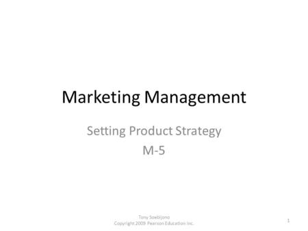 Setting Product Strategy M-5