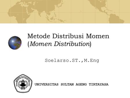 Metode Distribusi Momen (Momen Distribution)