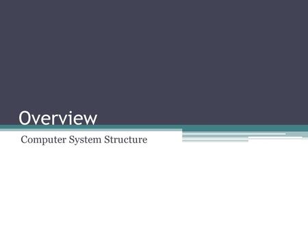 Computer System Structure