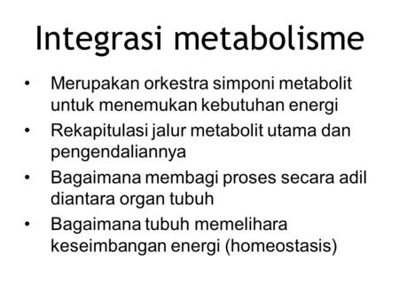 Integrasi metabolisme