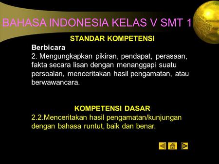 BAHASA INDONESIA KELAS V SMT 1