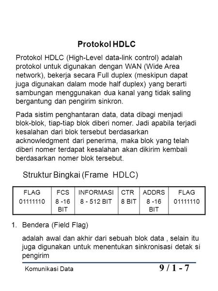 Struktur Bingkai (Frame HDLC)