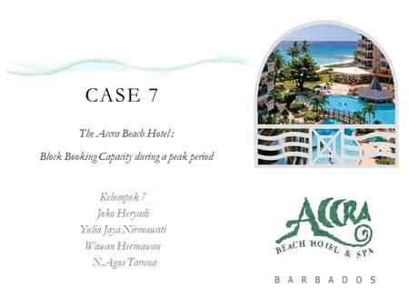 The Accra Beach Hotel : Block Booking Capacity during a peak period
