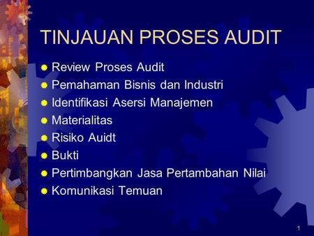 TINJAUAN PROSES AUDIT Review Proses Audit