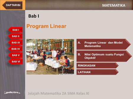 Program Linear Bab I BAB I BAB II BAB III