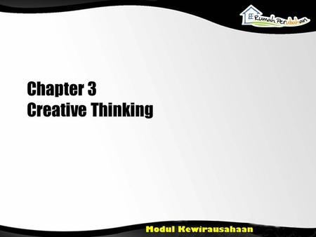 Chapter 3 Creative Thinking