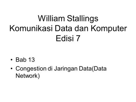 William Stallings Komunikasi Data dan Komputer Edisi 7