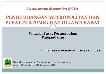 Dr. Ir. Heru Purboyo Hidayat P, DEA