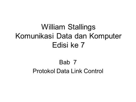 William Stallings Komunikasi Data dan Komputer Edisi ke 7