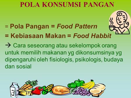 POLA KONSUMSI PANGAN = Kebiasaan Makan = Food Habbit