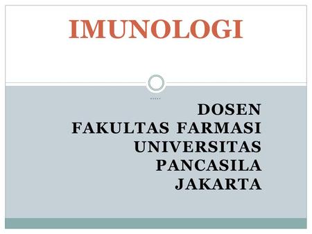 Dosen Fakultas Farmasi Universitas Pancasila Jakarta