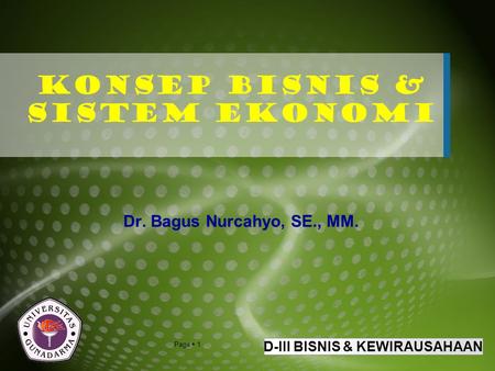 Konsep Bisnis & Sistem Ekonomi