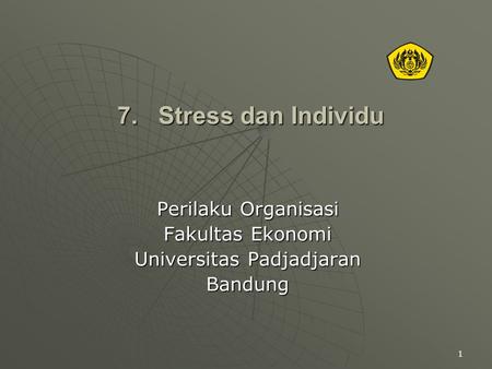 Perilaku Organisasi Fakultas Ekonomi Universitas Padjadjaran Bandung