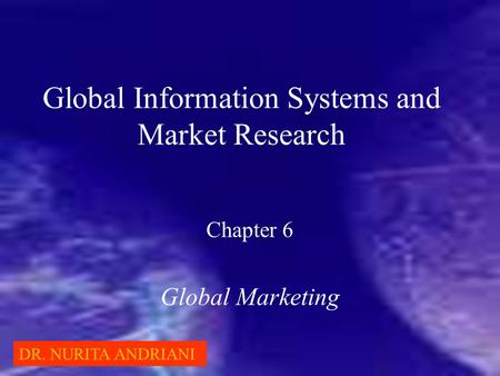 Global Information Systems and Market Research