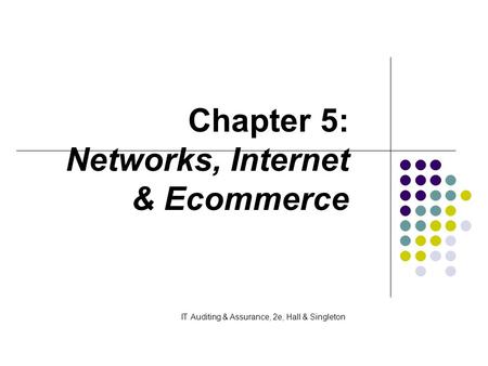 Chapter 5: Networks, Internet & Ecommerce