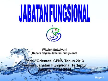 Formasi Jabatan Fungsional Tertentu” Jakarta, Maret 2014