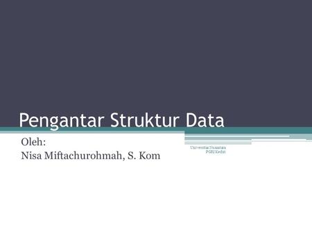 Pengantar Struktur Data