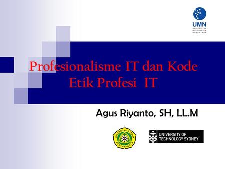 Profesionalisme IT dan Kode Etik Profesi IT