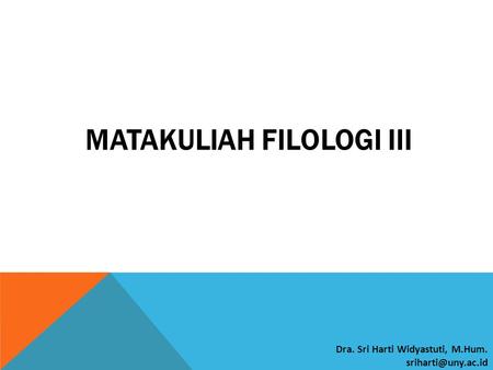 Matakuliah filologi III