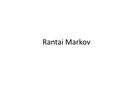 Rantai Markov.