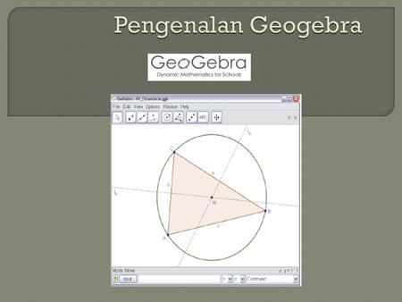 Pengenalan Geogebra.