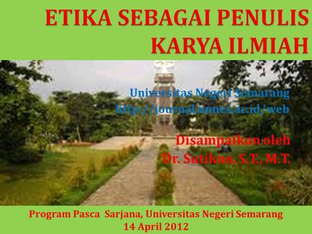 Program Pasca Sarjana, Universitas Negeri Semarang