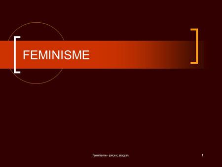 feminisme - joice c.siagian.