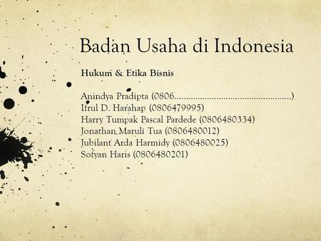 Badan Usaha di Indonesia