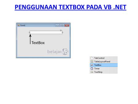 PENGGUNAAN TEXTBOX PADA VB .NET